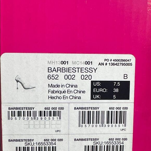 Barbie x ALDO Barbiestessy Collection Pink Translucent Pointed Toe Pumps 7.5 NEW - Picture 13 of 15